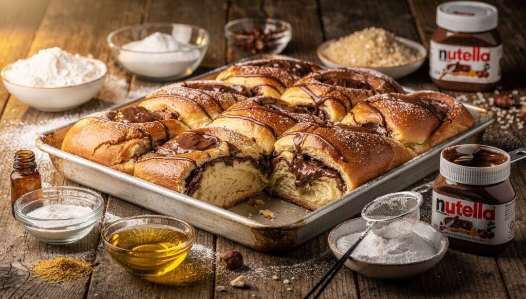 TEGLIA di BRIOCHE alla NUTELLA Sofficissime come nuvole