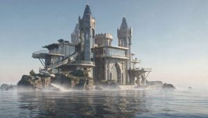 Sembra un castello medievale ma è un’opera d’arte moderna: il maniero surreale accarezzato dal mare